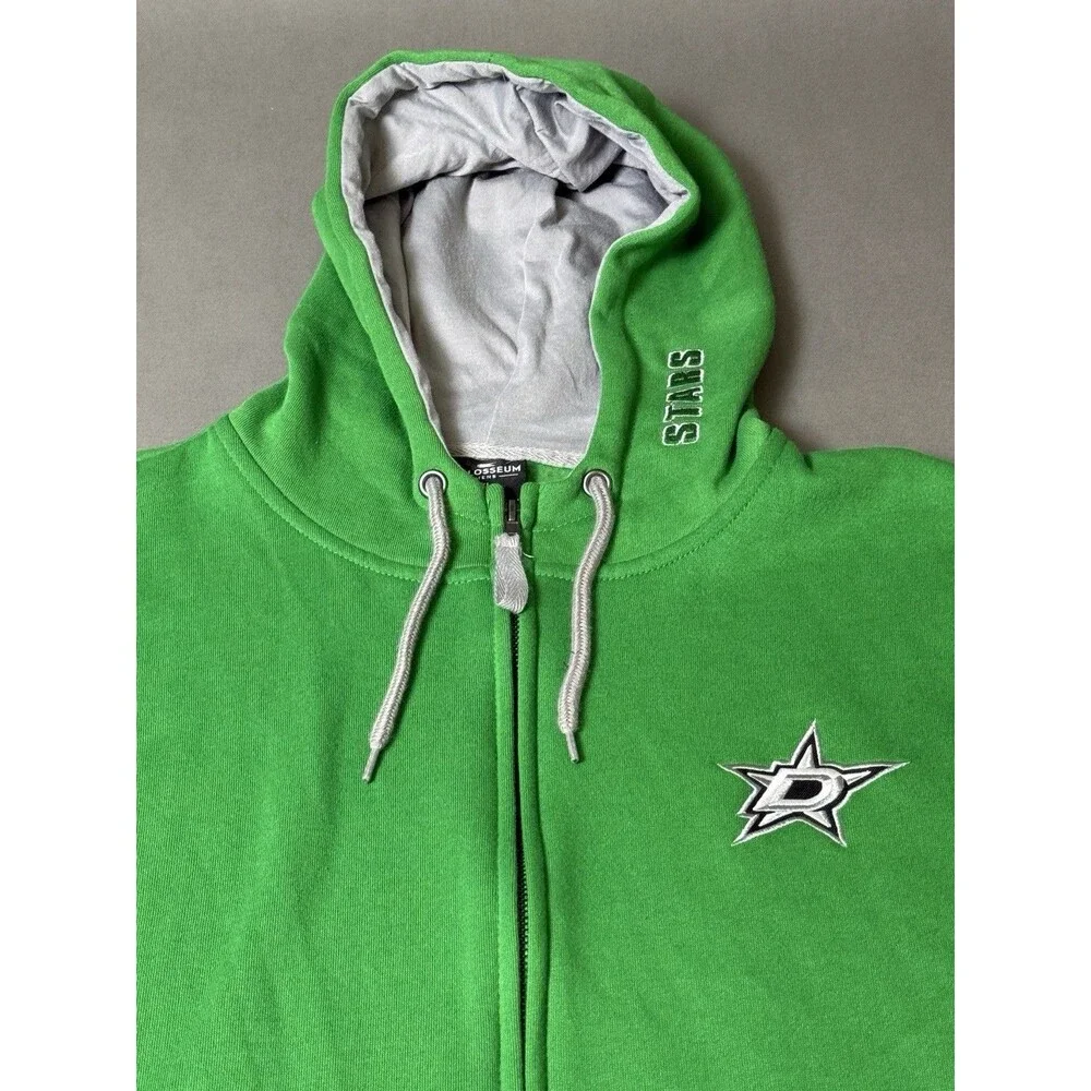 Colosseum Athletics XL Dallas Stars NHL Full Zip Hoodie Kelly Green